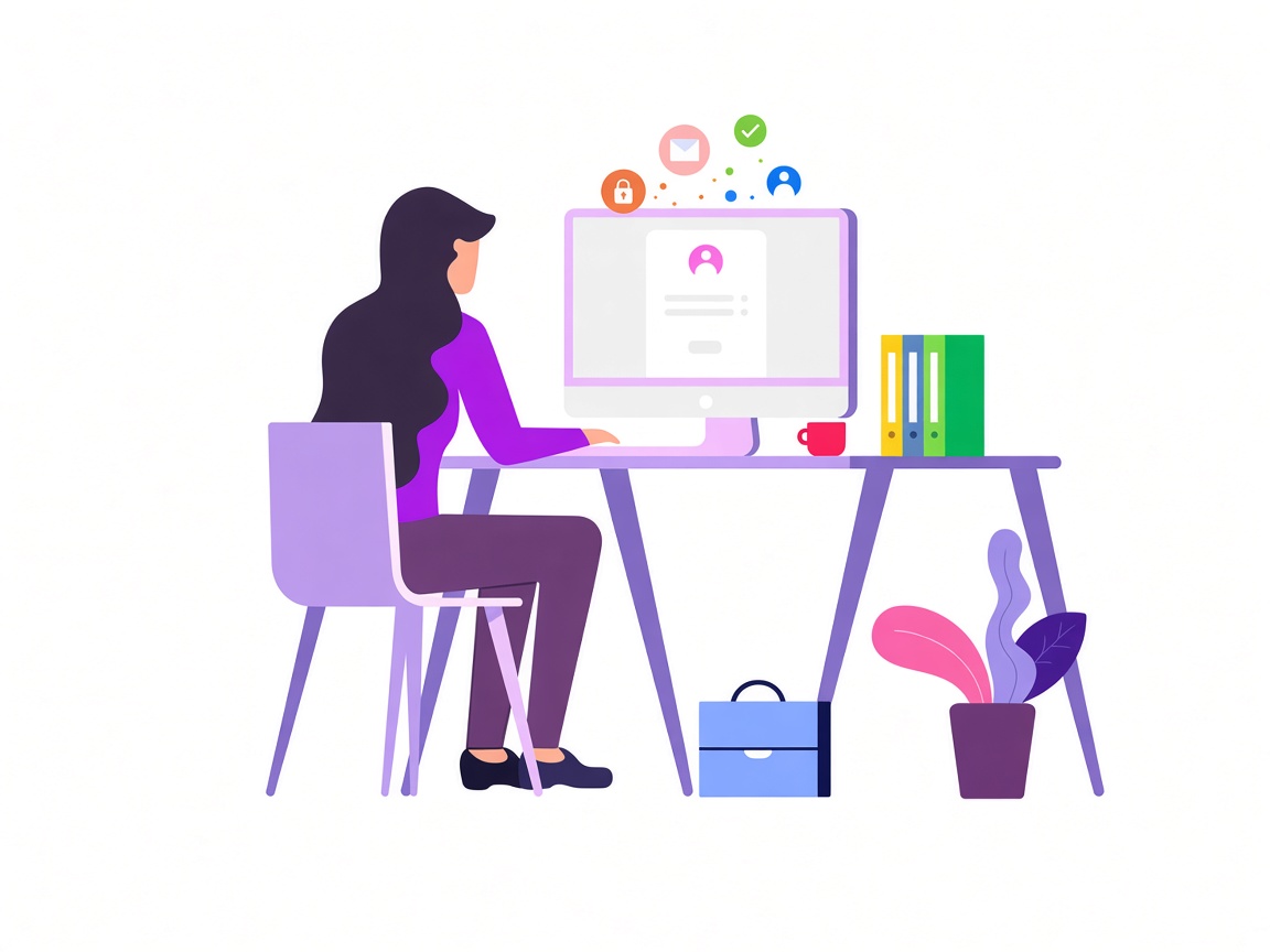 Person working at a desk